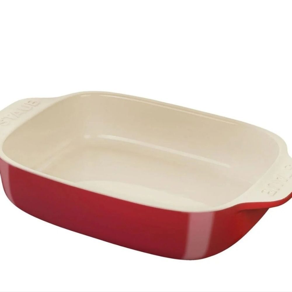 Staub 7.5 x 6 Ceramic Rectangular Baking Dish- Cherry